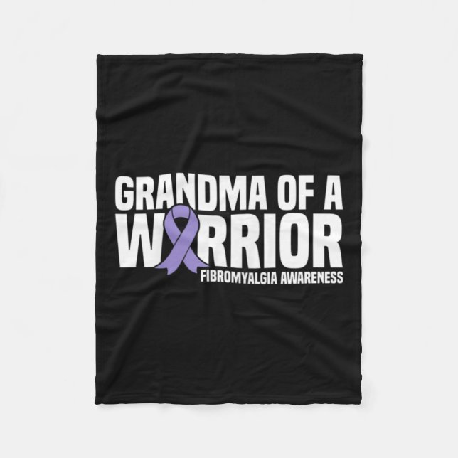 Of A Warrior Fibromyalgia Awareness  Fleece Blanket (Front)
