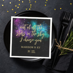 Of all the stars in the sky I choose you wedding N Napkin
