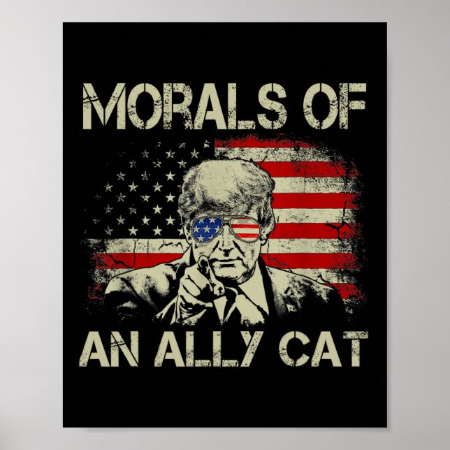 Of An Ally Cat Funny Trump 2024  Poster (Front)
