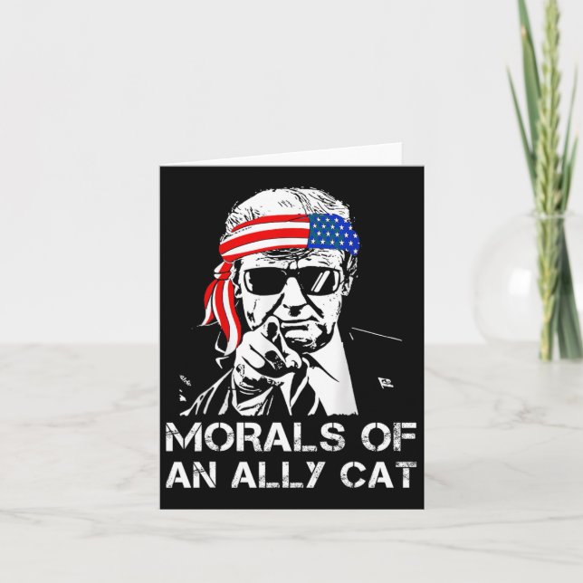 Of An Ally Cat Funny Trump 2024 Trump President  Card (Front)