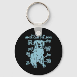 Of An American Bulldog  Key Ring