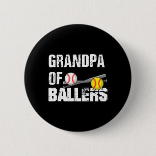 Of Ballers Funny Baseball Softball Fathers Day Gif 6 Cm Round Badge