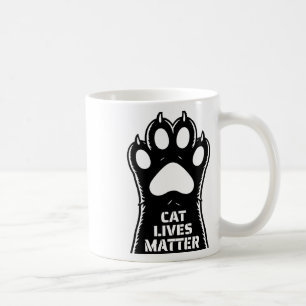 Of Cat Lives Sticker Coffee Mug