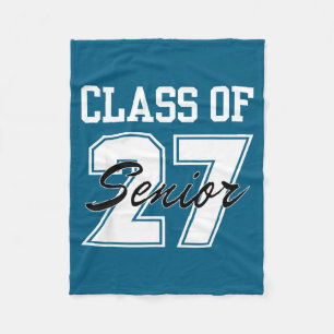 Of Class 2027 Graduation Senior Back Fleece Blanket