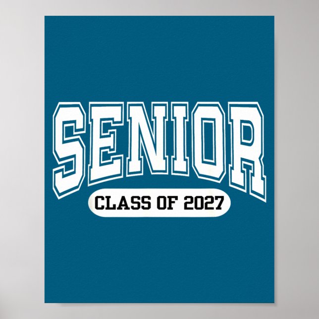 Of Class 2027 Graduation Senior Back Poster (Front)