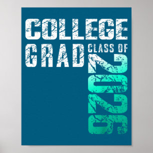 Of College Grad Class Graduation Poster