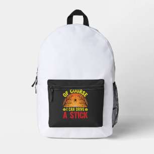 Of Course I Can Drive a Stick Halloween Design_1 Printed Backpack