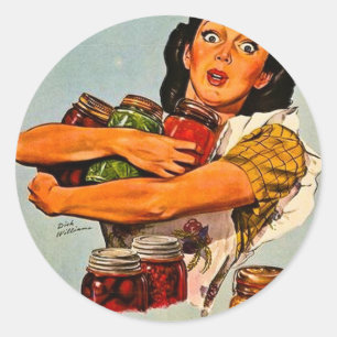 Of Course I Can! Vintage Retro World War II Classic Round Sticker