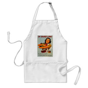 Of Course I Can! Vintage World War II Standard Apron