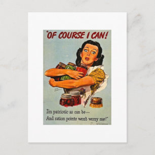 Of Course I Can! Vintage World War Two Postcard