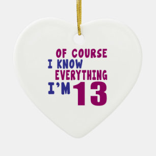 Of Course I Know Everything I Am 13 Ceramic Tree Decoration