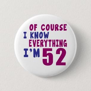 Of Course I Know Everything I Am 52 6 Cm Round Badge