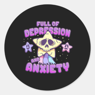 Of Depression And Anxiety Star Mental Health Aware Classic Round Sticker