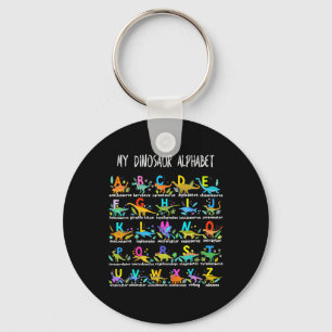 Of Dinosaurs Alphabet Abc Back To School Student K Key Ring