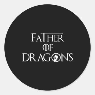 Of Dragons Shirt Fathers Day Best Gift For Dad Classic Round Sticker