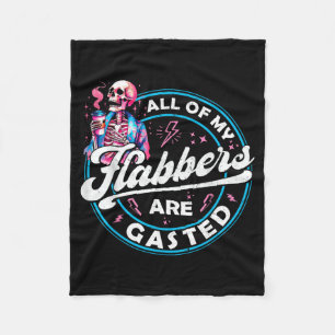 Of Flabbers Are Gasted Skeleton Funny Halloween Fleece Blanket