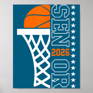 Of Graduate Senior Class Basketball Player Poster
