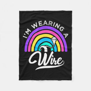 Of Hearing Asl Fun Hearing Impaired Deaf Awareness Fleece Blanket