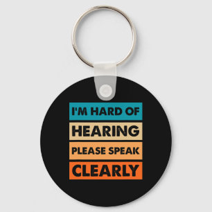 Of Hearing Asl Vintage Hearing Impaired Deaf Aware Key Ring