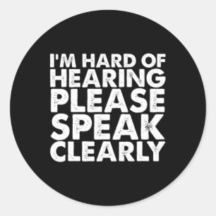 Of Hearing Deaf Hearing Impaired Asl Sign Language Classic Round Sticker