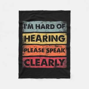 Of Hearing Deaf Hearing Impaired Asl Sign Language Fleece Blanket