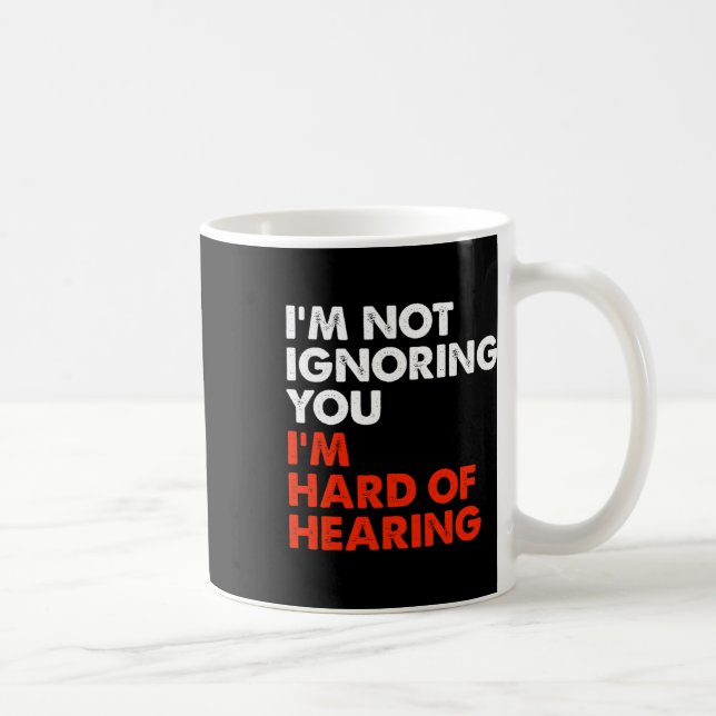 Of Hearing Fun Asl Sign Language Deaf Awareness Qu Coffee Mug (Right)