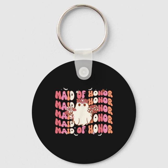 Of Honour Ghost Halloween Spooky Bachelorette  Key Ring (Front)