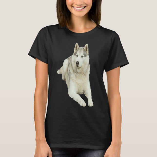 Of Husky Mama  Custom Dog Name Husky Mum  Husky  H T-Shirt (Front)