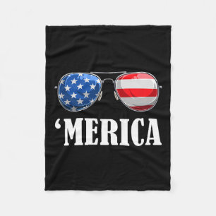 Of July America Independence Day merica Patriot Us Fleece Blanket