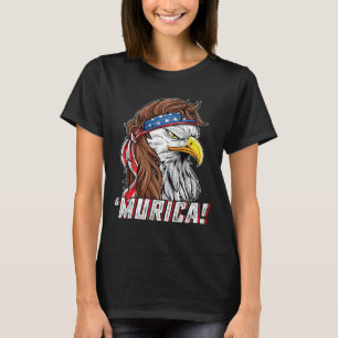 Of July Bald Eagle Mullet Murica Usa Usa Merica T-Shirt