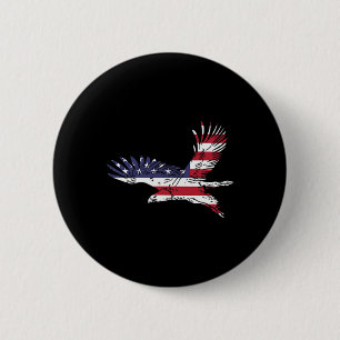 Of July Bald Eagle Us Flag Pocket America Men Wome 6 Cm Round Badge
