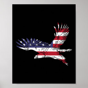 Of July Bald Eagle Us Flag Pocket America Men Wome Poster