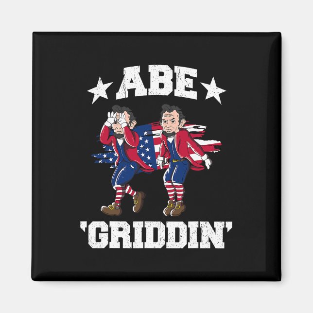 Of July Benjamin Franklin Griddy Ben Griddin  Magnet (Front)