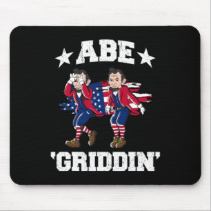 Of July Benjamin Franklin Griddy Ben Griddin  Mouse Pad