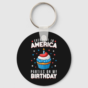 Of July Birthday Party Boy Girl Fourth Of July Bda Key Ring
