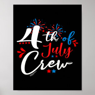 Of July Crew Fireworks Independence Day Family Mat Poster
