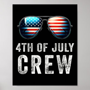 Of July Crew Matching Family Outfits Men Women Kid Poster