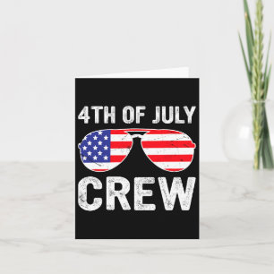 Of July Crew Matching Funny Family Outfits Card