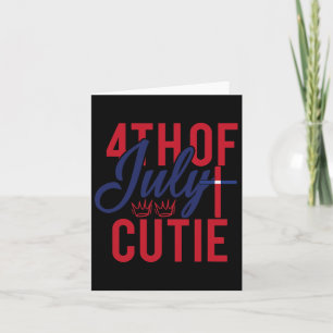 Of July Cutie Patriotic America Independence Day Card