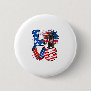 Of July Decor Patriotic Love French Bulldog Dog Us 6 Cm Round Badge