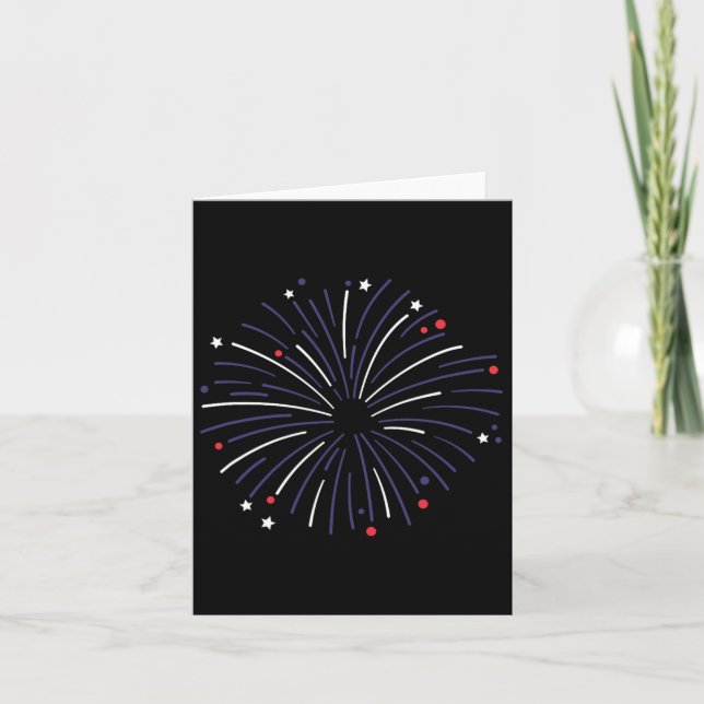 Of July Fireworks Memorial Day  Card (Front)