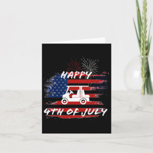 Of July Looping Parade Holiday Golf Cart American Card