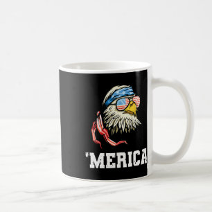 Of July Merica Usa Flag Bald Eagle Patriotic Veter Coffee Mug