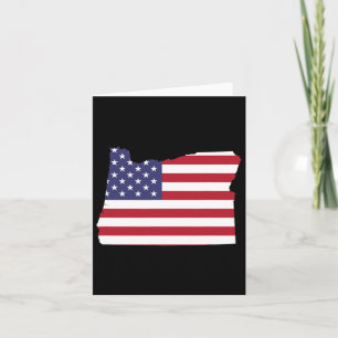 Of July Oregon State American Flag Party Card