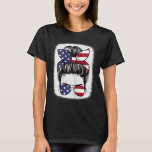 Of July Patriotic American Flag Usa Women Girls Ki T-Shirt
