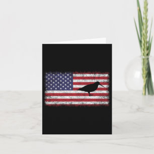 Of July Patriotic American Woodcock Bird Lover Usa Card
