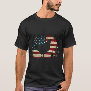 Of July Patriotic Chicken American Usa Flag Chicke T-Shirt