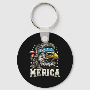 Of July Patriotic Funny Eagle July 4th Usa Merica Key Ring