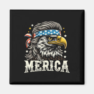 Of July Patriotic Funny Eagle July 4th Usa Merica  Magnet