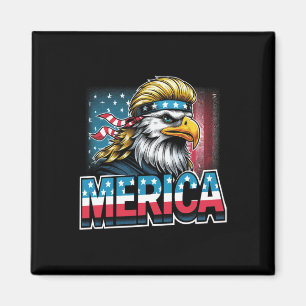 Of July Patriotic Funny Eagle July 4th Usa Merica Magnet